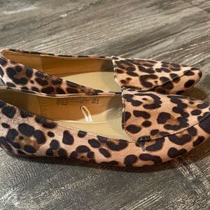 Leopard Print Suede Women’s Flats